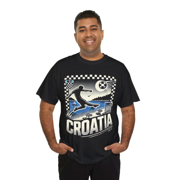 Croatia Unisex Heavy Cotton Tee - Image 17