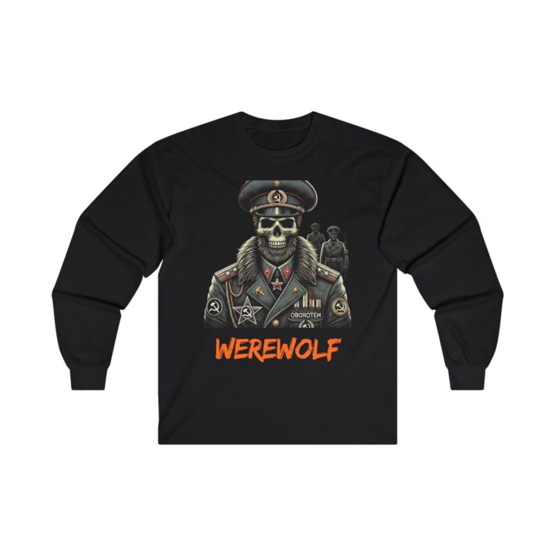 Werewolf' Skull Design Durable & Comfortable Ultra Cotton Long Sleeve Tee