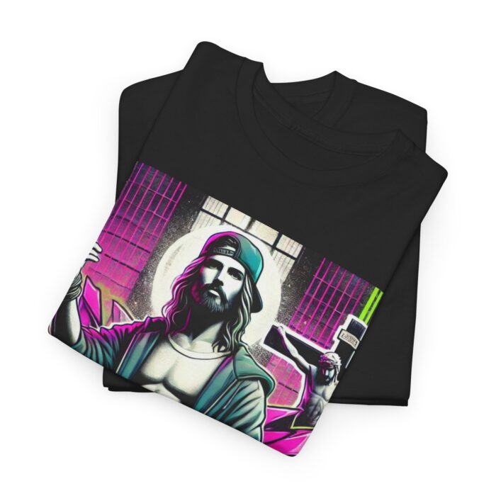 ‘Faith Over Fear’ Skateboard Jesus Graphic Tee - 100% Cotton - Image 5