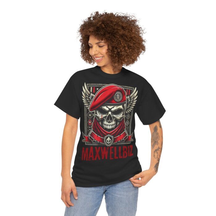 "MaxwellBiz Beret Skull Tee" - Image 3