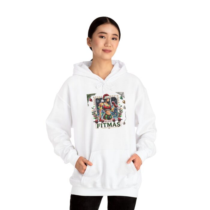 Merry Fitmas Hoodie - Celebrate Fitness with Holiday Cheer - Image 4