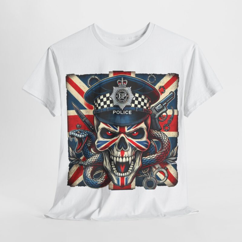 MaxwellBiz UK Police Skull T-Shirt