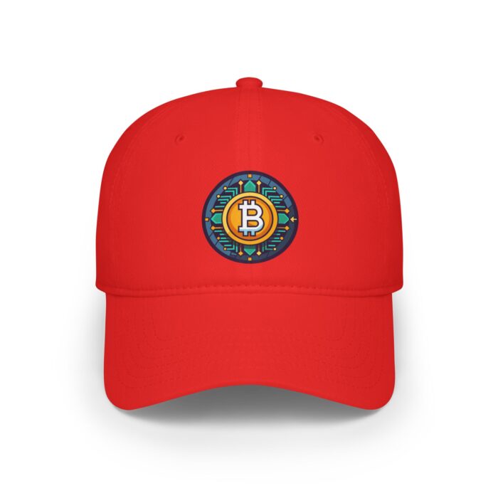 Bitcoin Embroidered Low-Profile Baseball Cap - Sleek Crypto Style - Image 3
