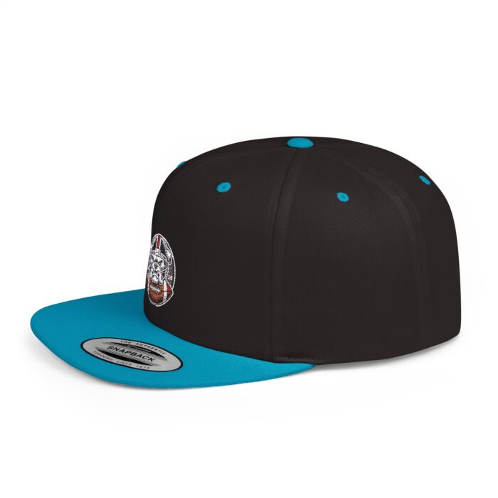 Custom Flat Bill Snapback Cap – Bold Embroidered Design for a Modern Look - Image 3