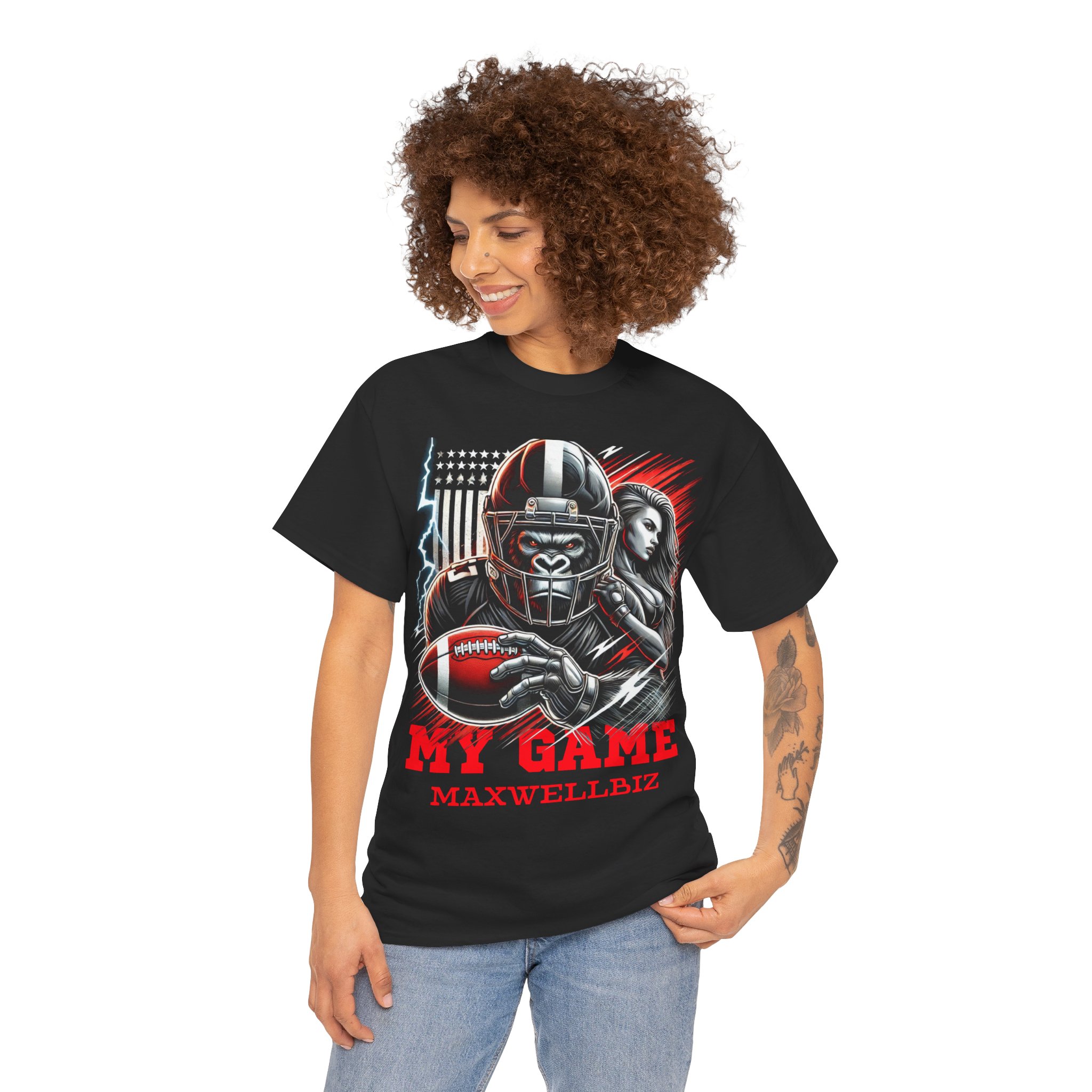 My Game Football Warrior T-Shirt – Bold & Powerful Sportswear - Image 2