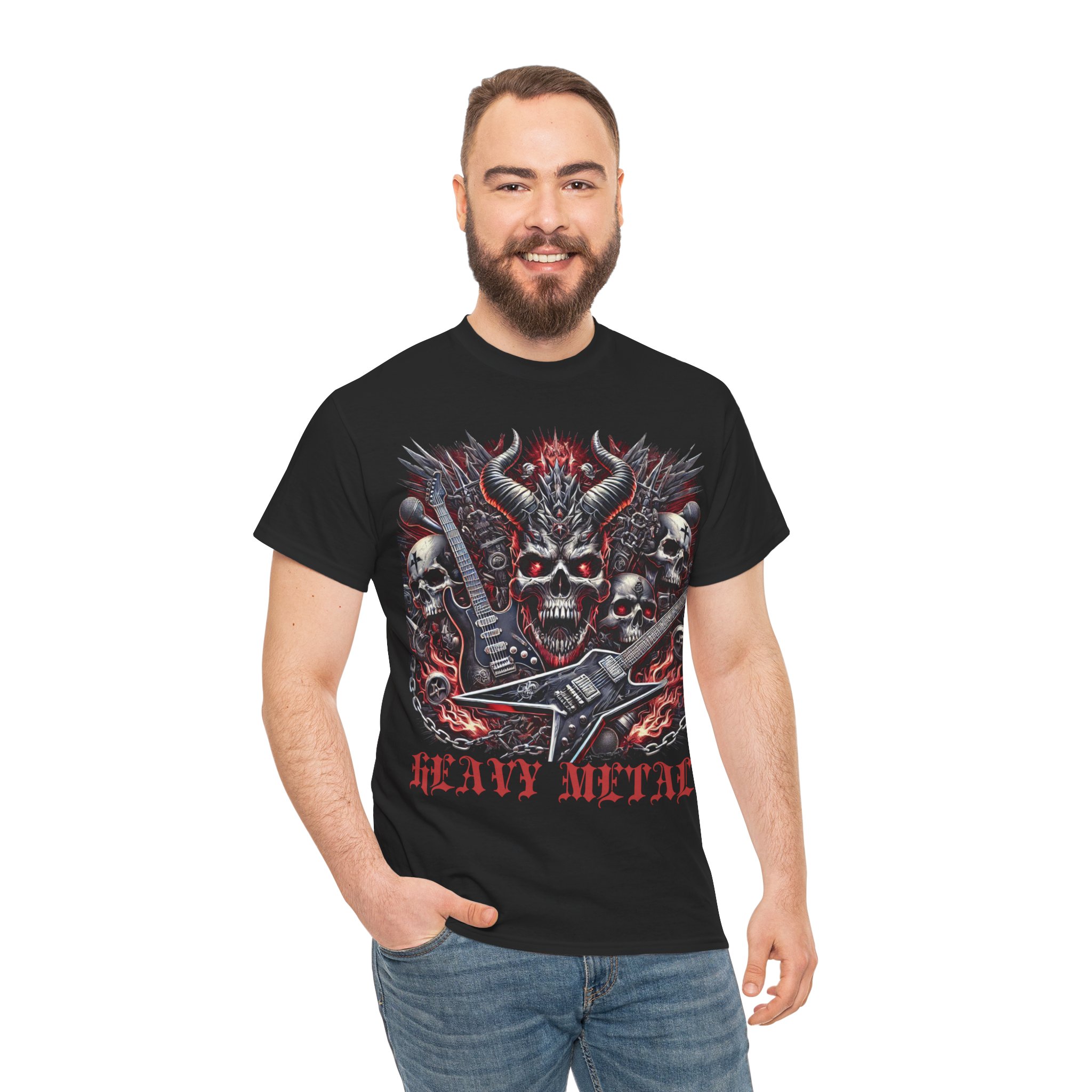 Heavy Metal Skull T-Shirt – Rock & Gothic Music Tee - Image 2