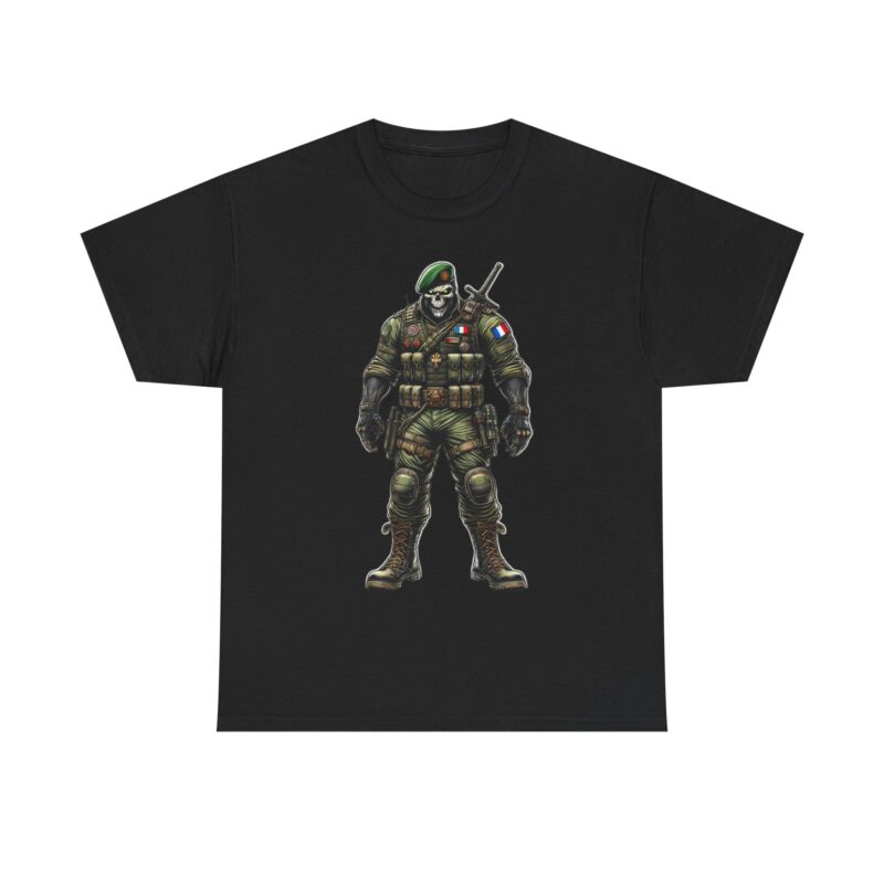 Military Skull Soldier Graphic Tee - 100% Cotton