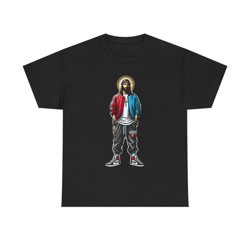 Unisex Heavy Cotton Streetwear Jesus Graphic Tee - 100% Cotton