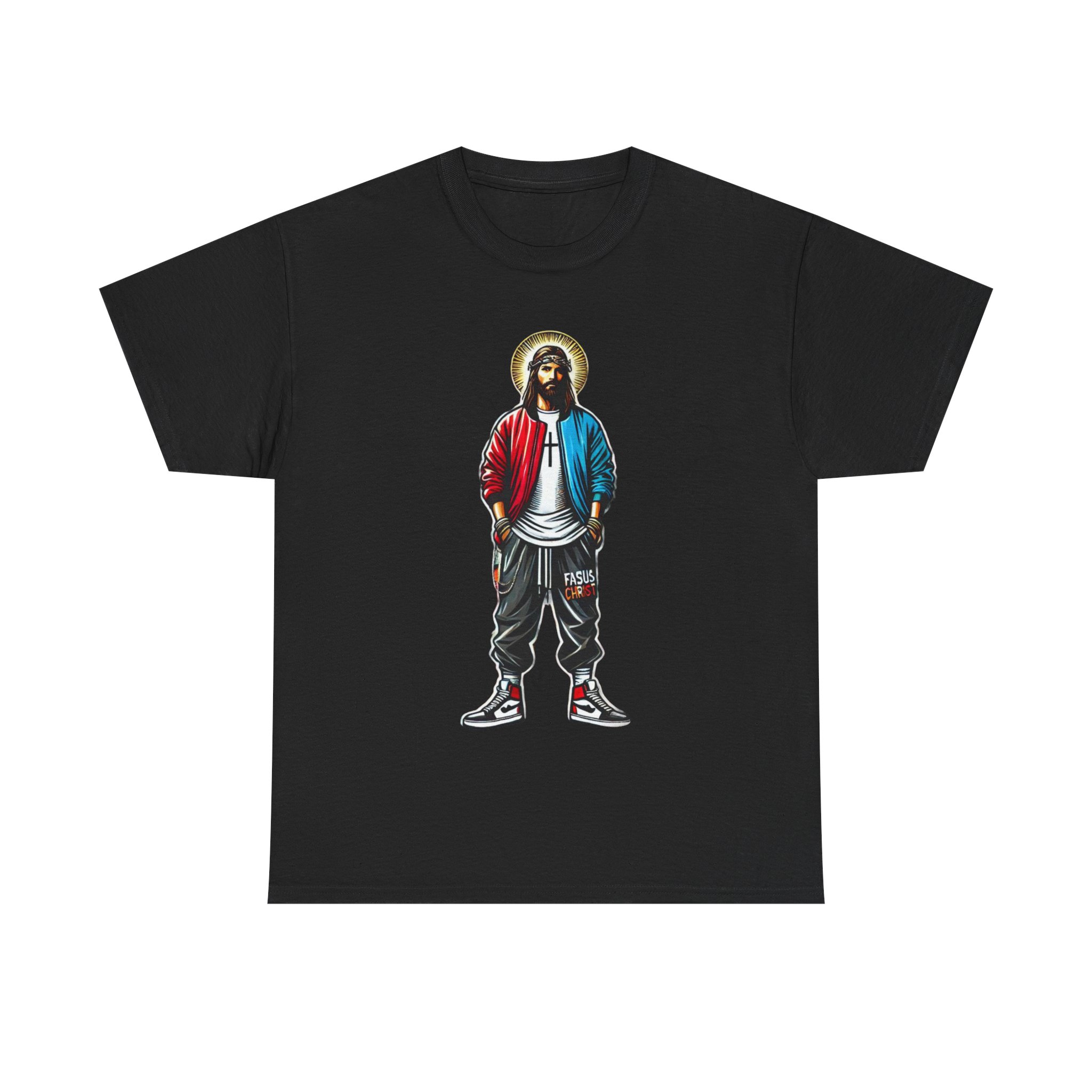 Unisex Heavy Cotton Streetwear Jesus Graphic Tee - 100% Cotton
