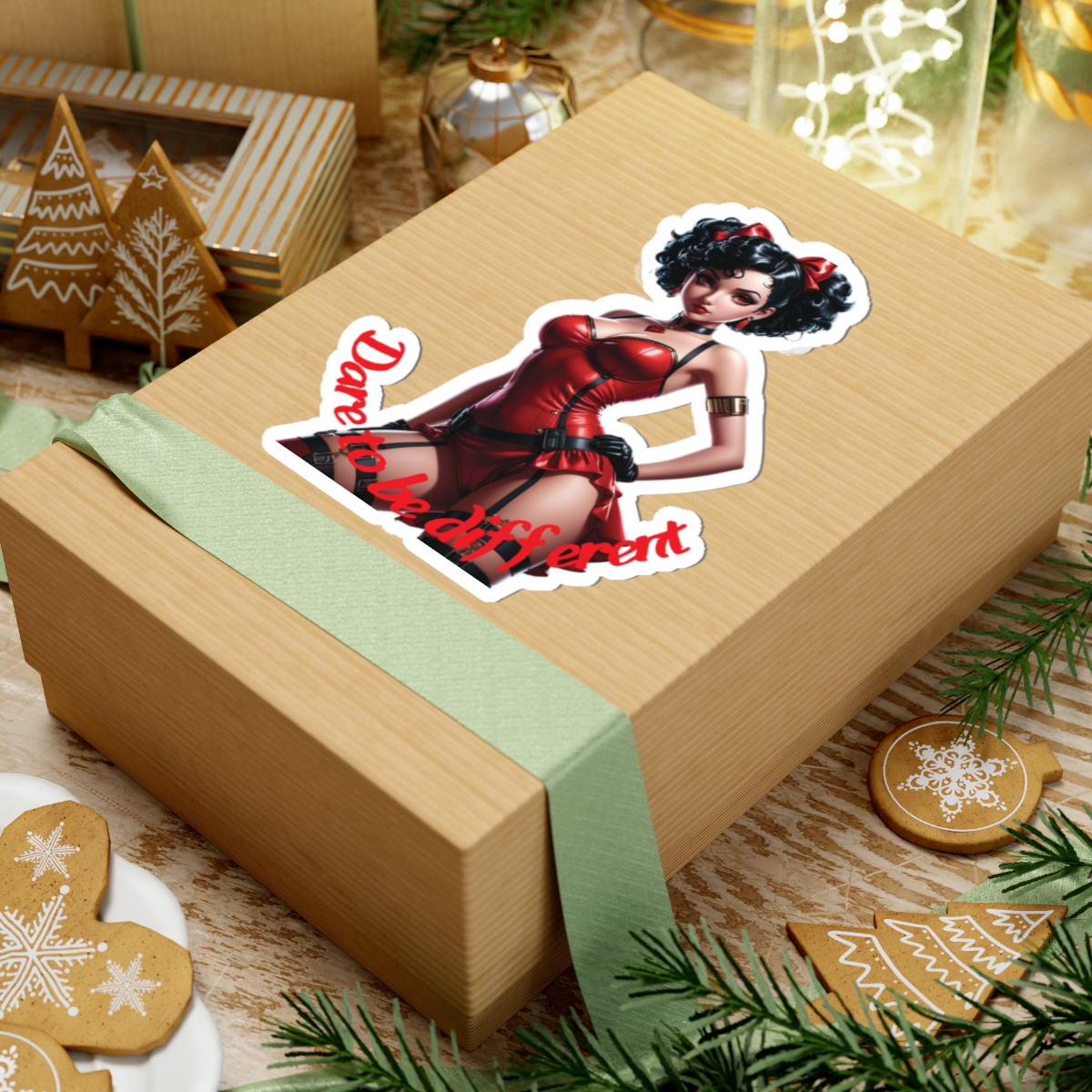 Dare to Be Different - Bold Vinyl Sticker with Pin-Up Design