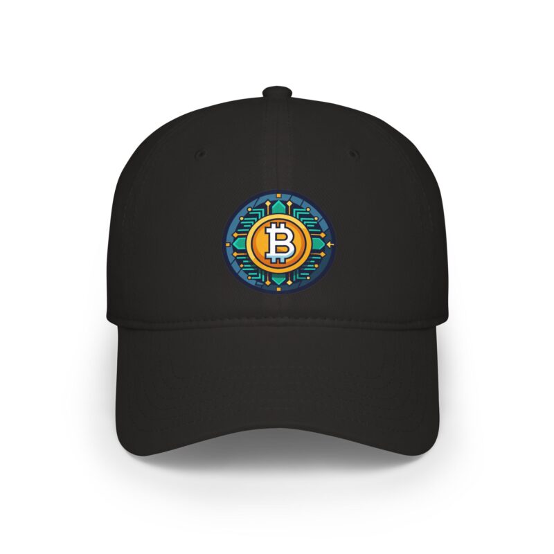 Bitcoin Embroidered Low-Profile Baseball Cap - Sleek Crypto Style