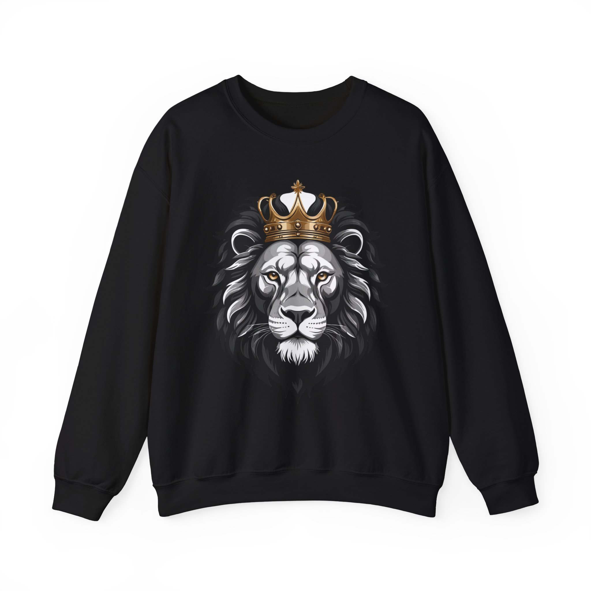Royal Lion Crewneck Sweatshirt – Majestic Comfort and Style
