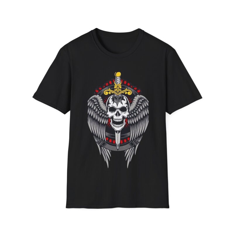 Unisex Soft-Style Skull & Wings Graphic Tee - 100% Ring-Spun Cotton