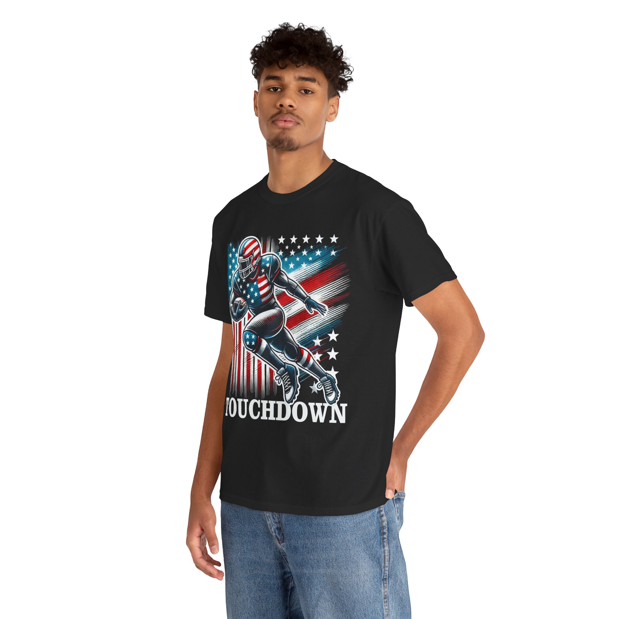 Touchdown USA Football Tee – American Pride & Game Day Energy - Image 3