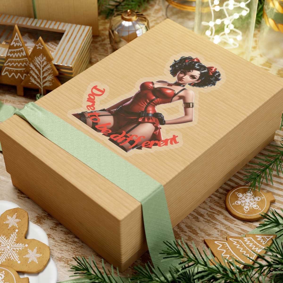 Dare to Be Different - Bold Vinyl Sticker with Pin-Up Design - Image 6