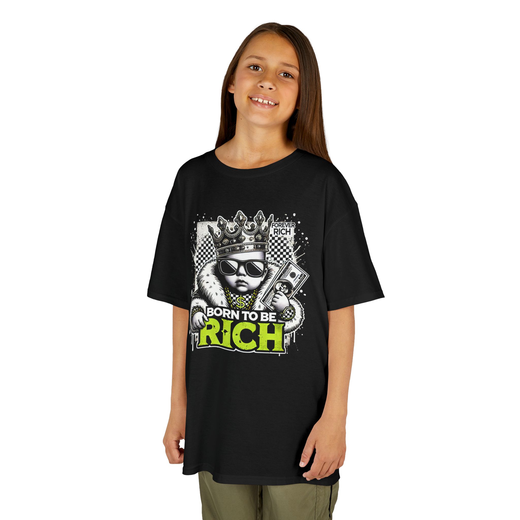 💰 GRIND TO BE RICH – KIDS HEAVY COTTON™ TEE 💰 - Image 3