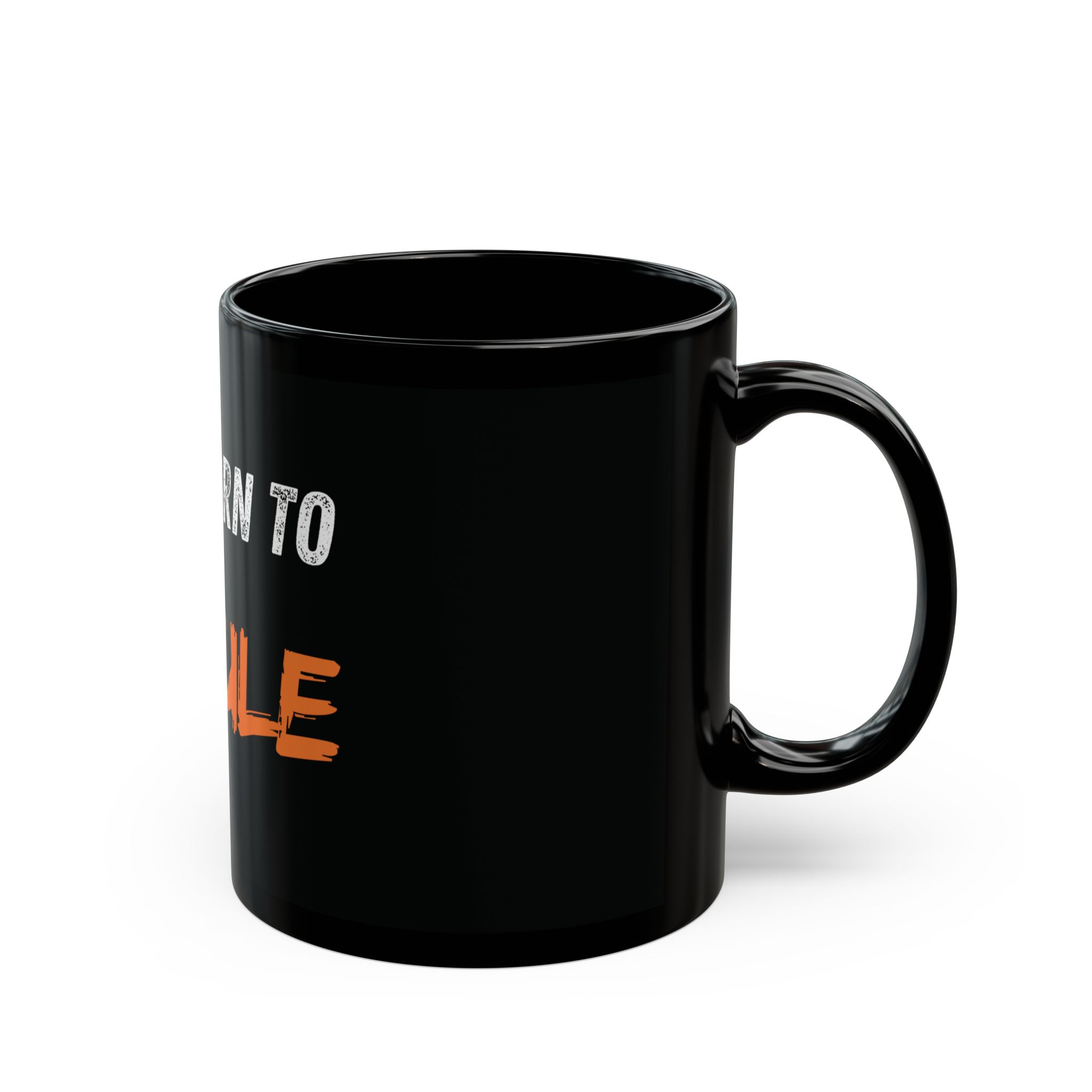 Black Ceramic Mug – 'Born to Rule' Design | Durable, BPA-Free & Stylish - Image 2
