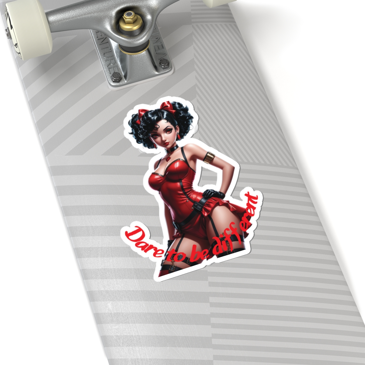 Dare to Be Different - Bold Vinyl Sticker with Pin-Up Design - Image 3
