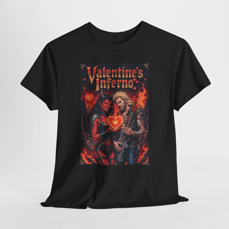 Valentine's Inferno T-Shirt – Bold Romantic Rock Style
