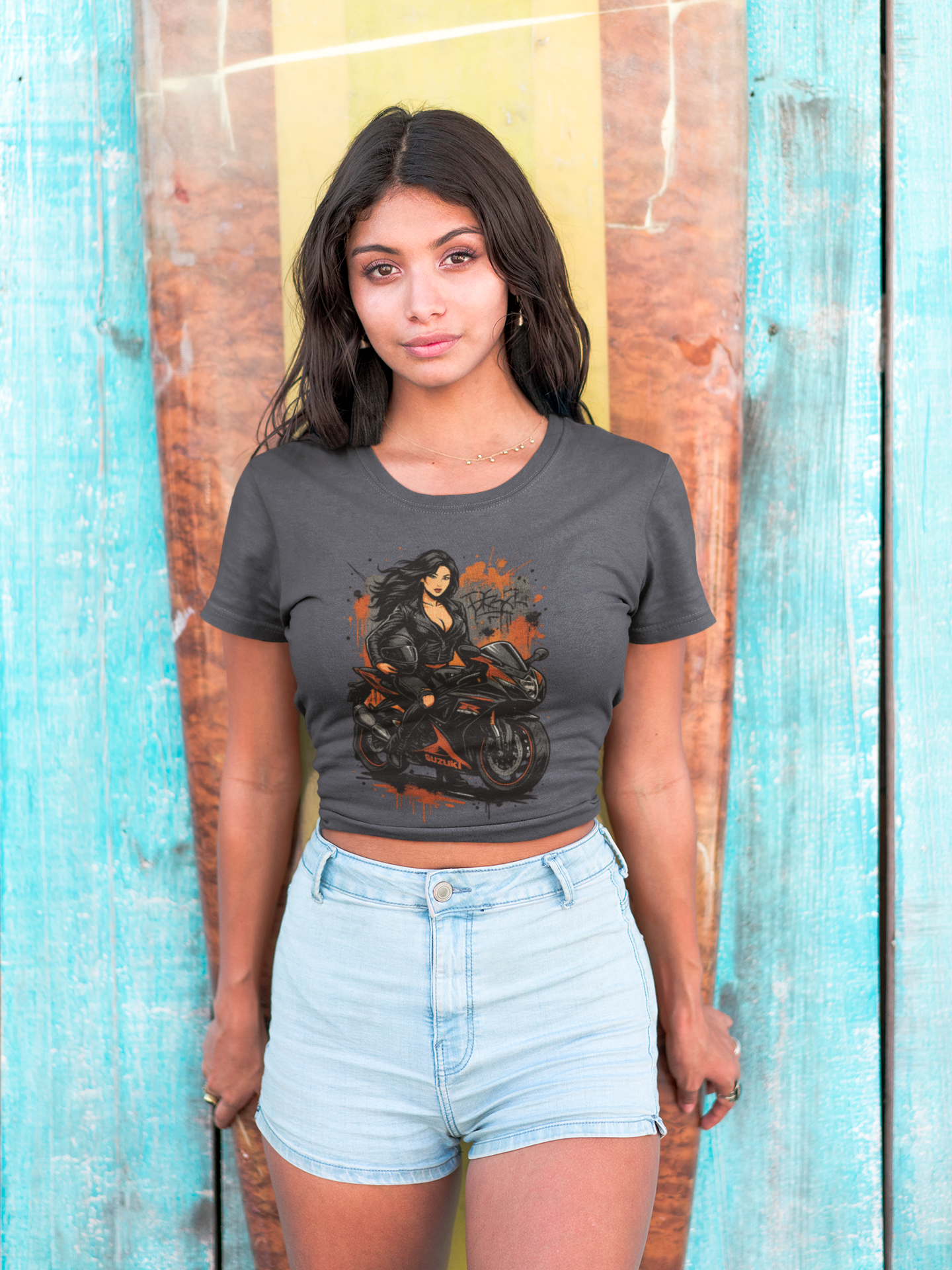 Motorcycle Goddess Unisex Heavy Cotton Tee - Image 3