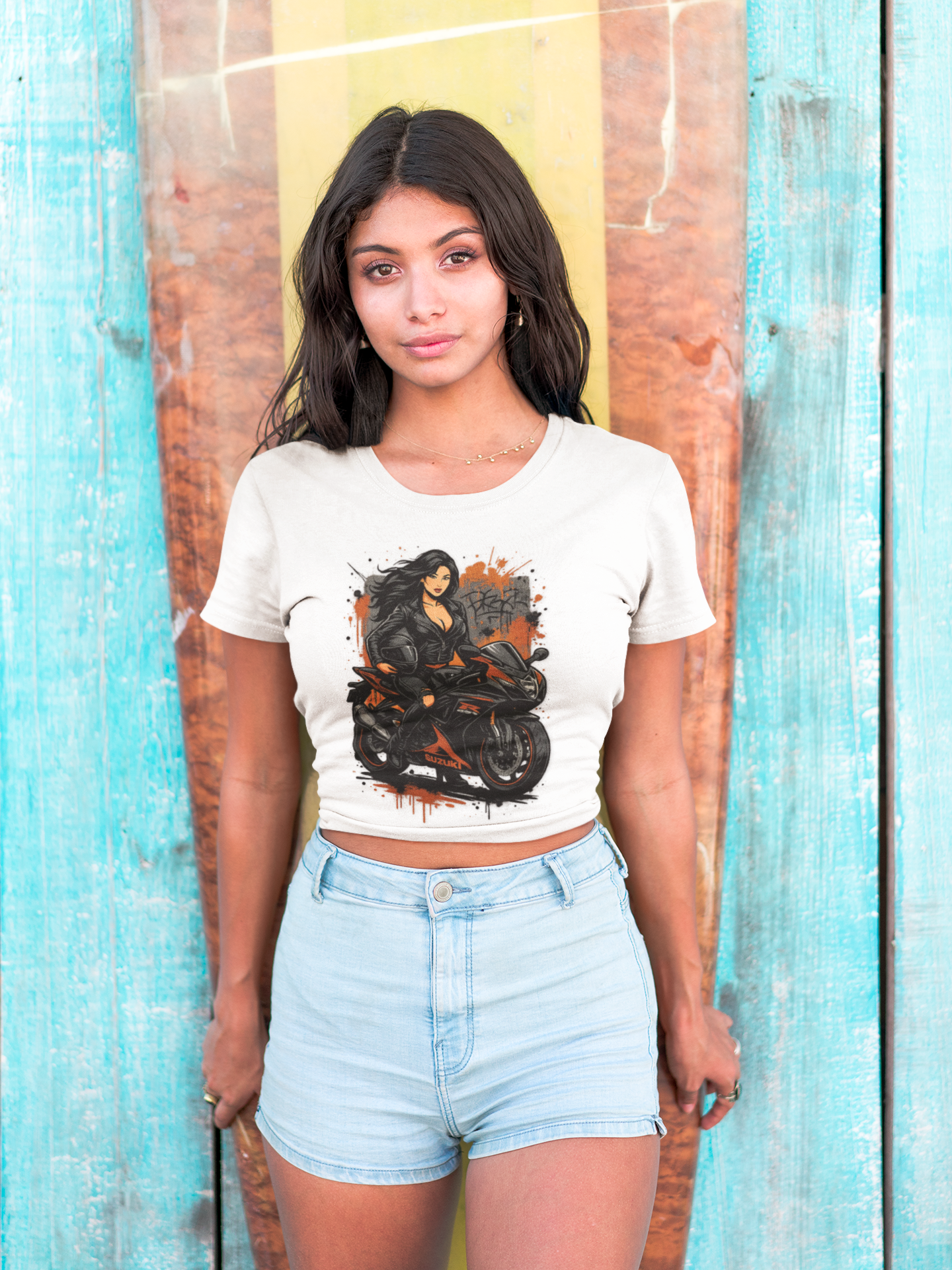 Motorcycle Goddess Unisex Heavy Cotton Tee - Image 4