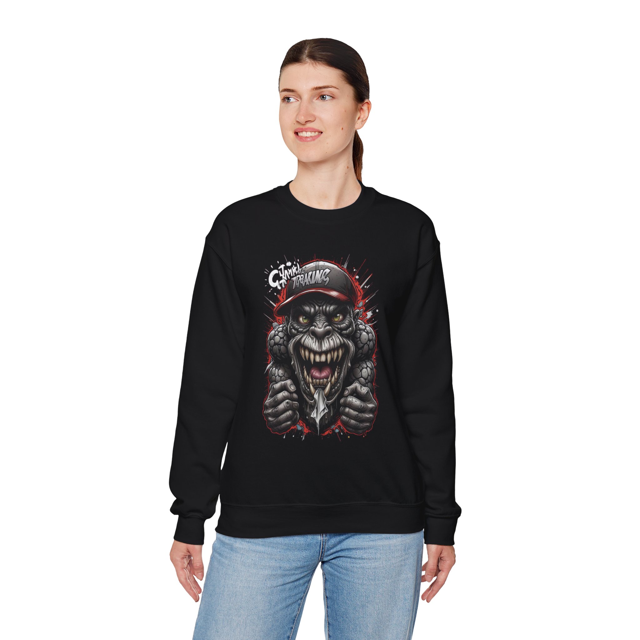 Gorilla Streetwear Crewneck Sweatshirt – Bold and Fierce - Image 4