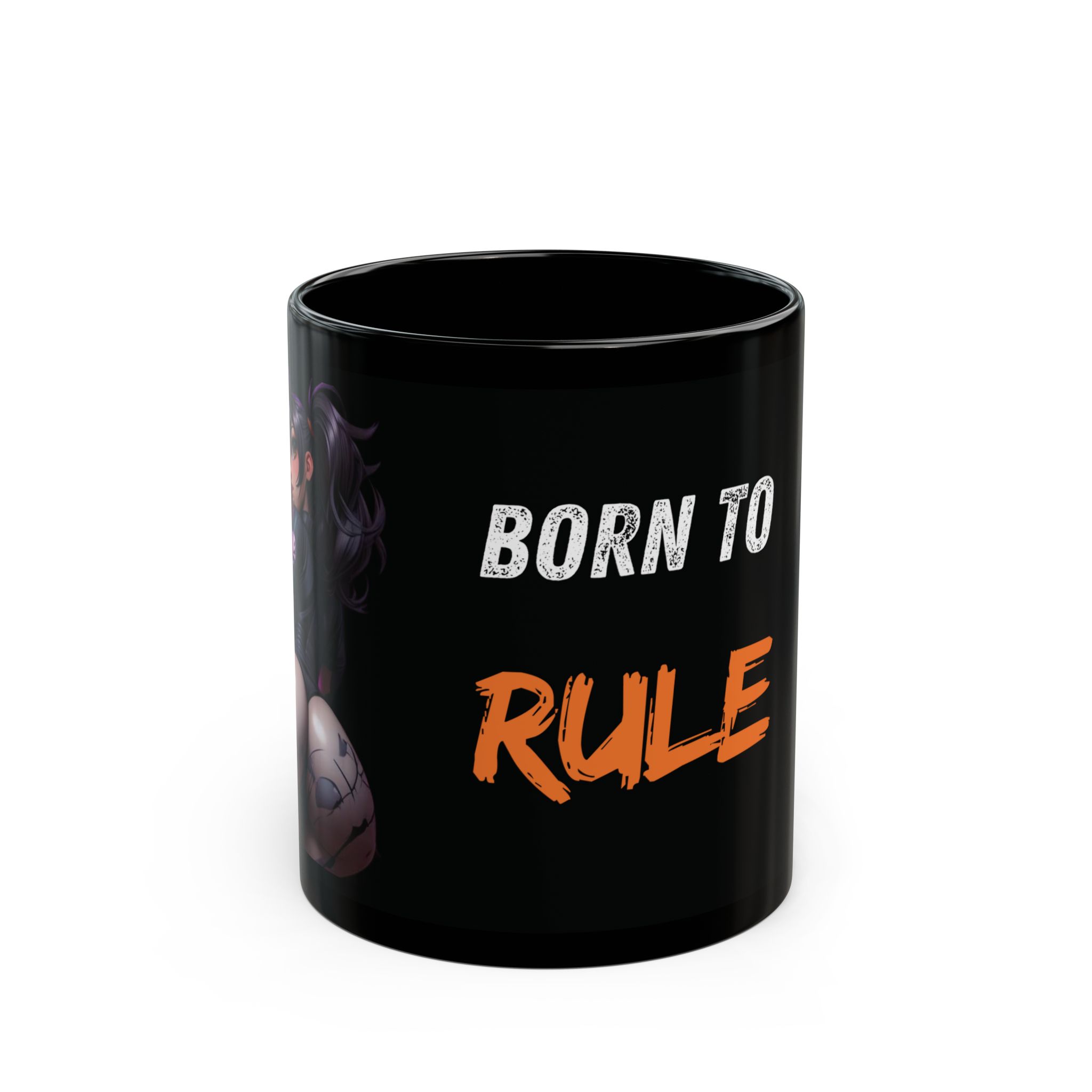 Black Ceramic Mug – 'Born to Rule' Design | Durable, BPA-Free & Stylish
