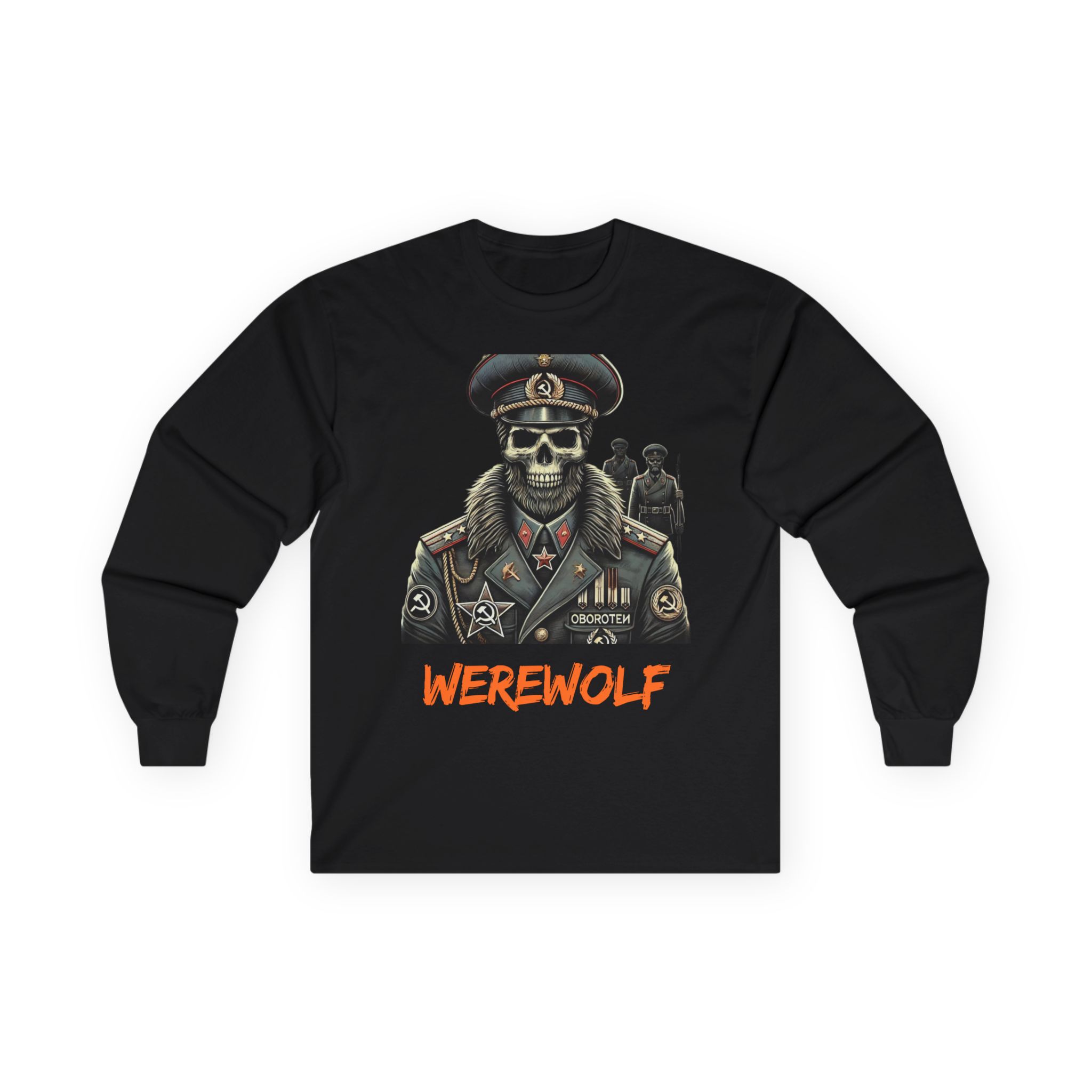 Werewolf' Skull Design Durable & Comfortable Ultra Cotton Long Sleeve Tee