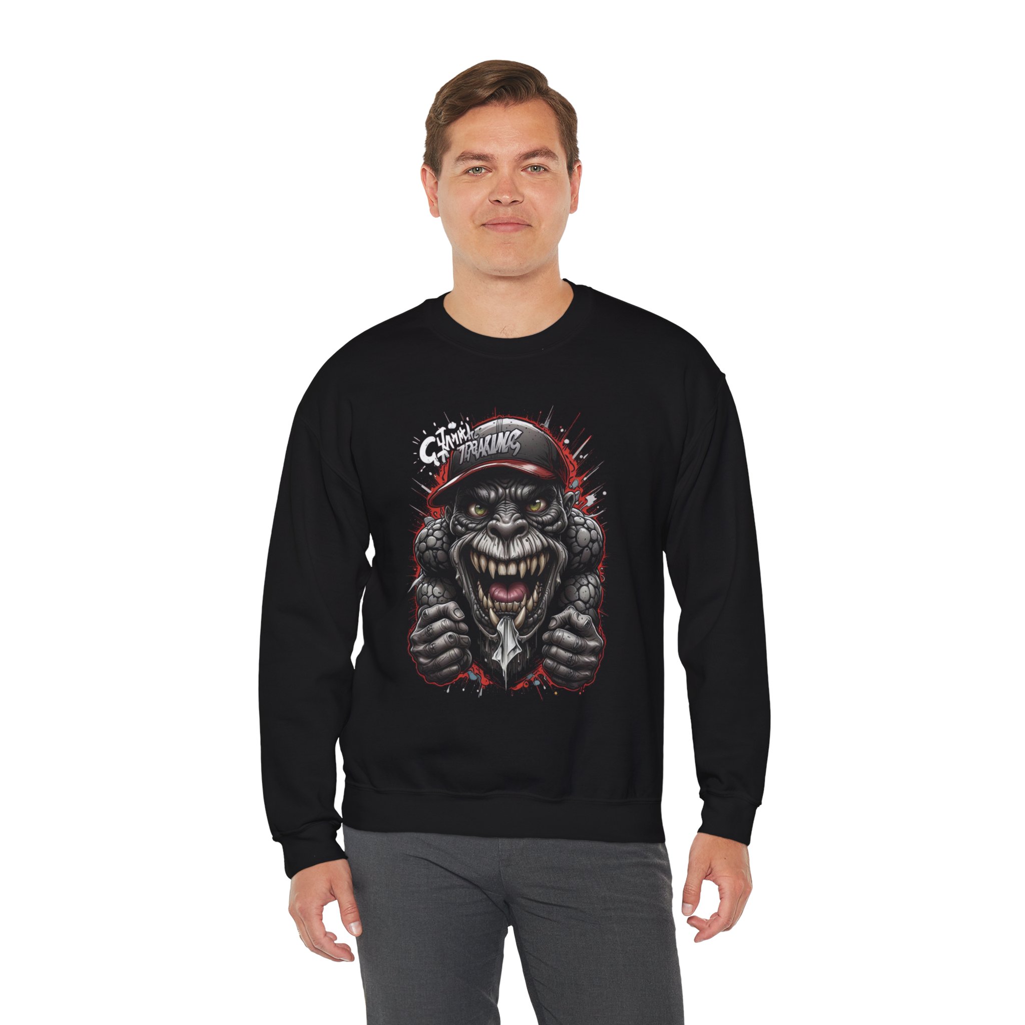 Gorilla Streetwear Crewneck Sweatshirt – Bold and Fierce - Image 5
