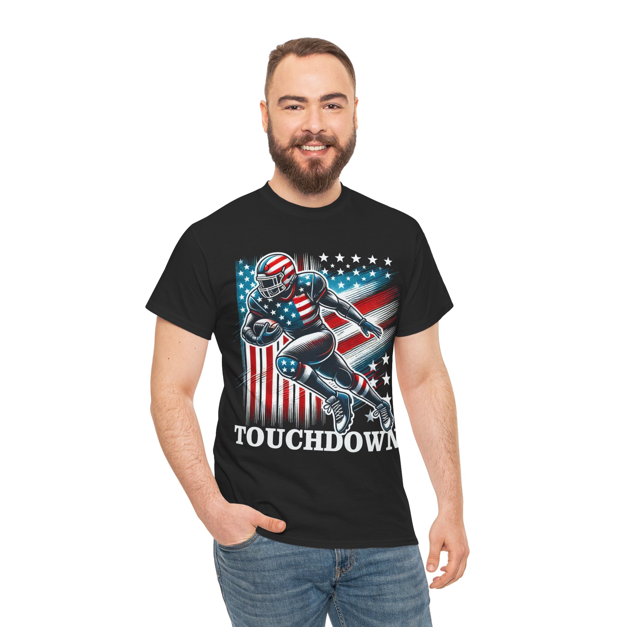 Touchdown USA Football Tee – American Pride & Game Day Energy - Image 2