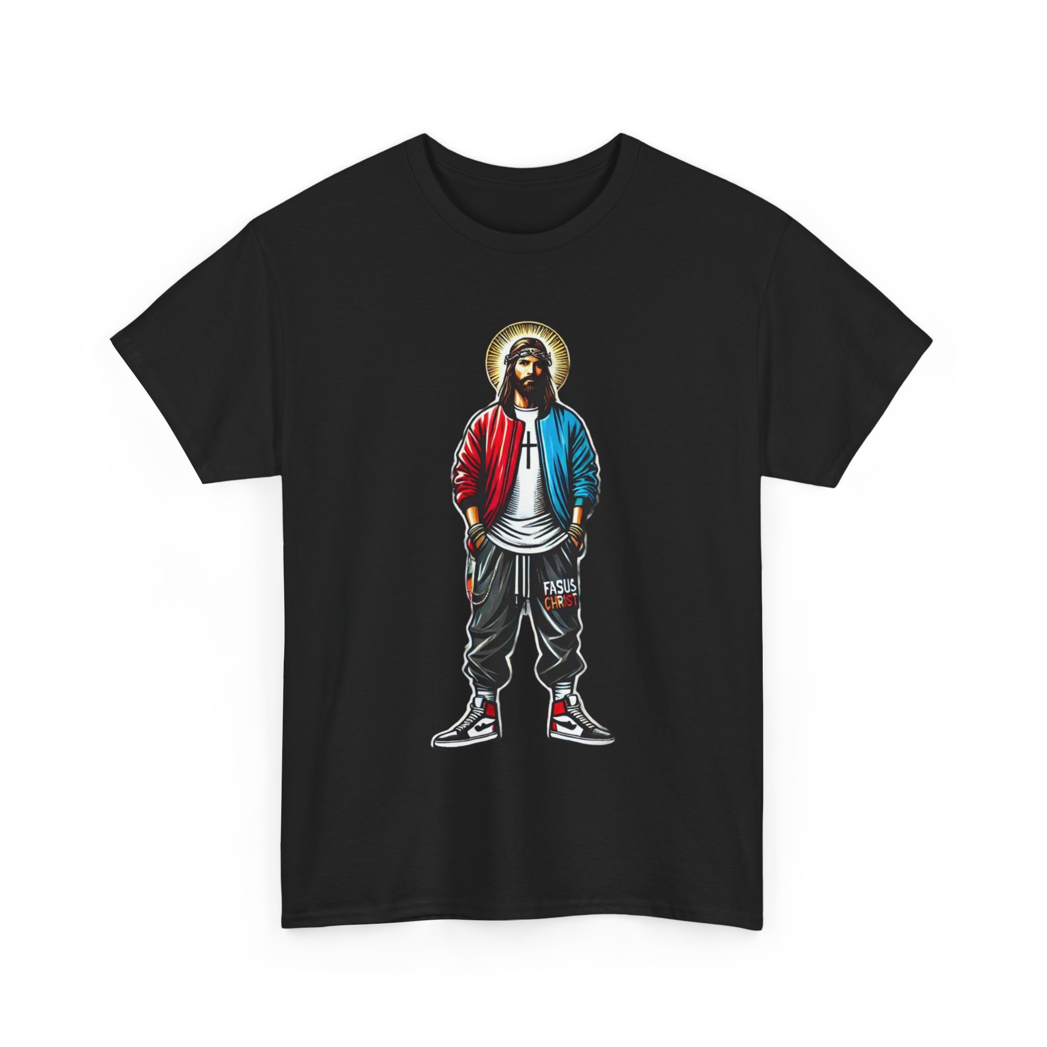Unisex Heavy Cotton Streetwear Jesus Graphic Tee - 100% Cotton - Image 3