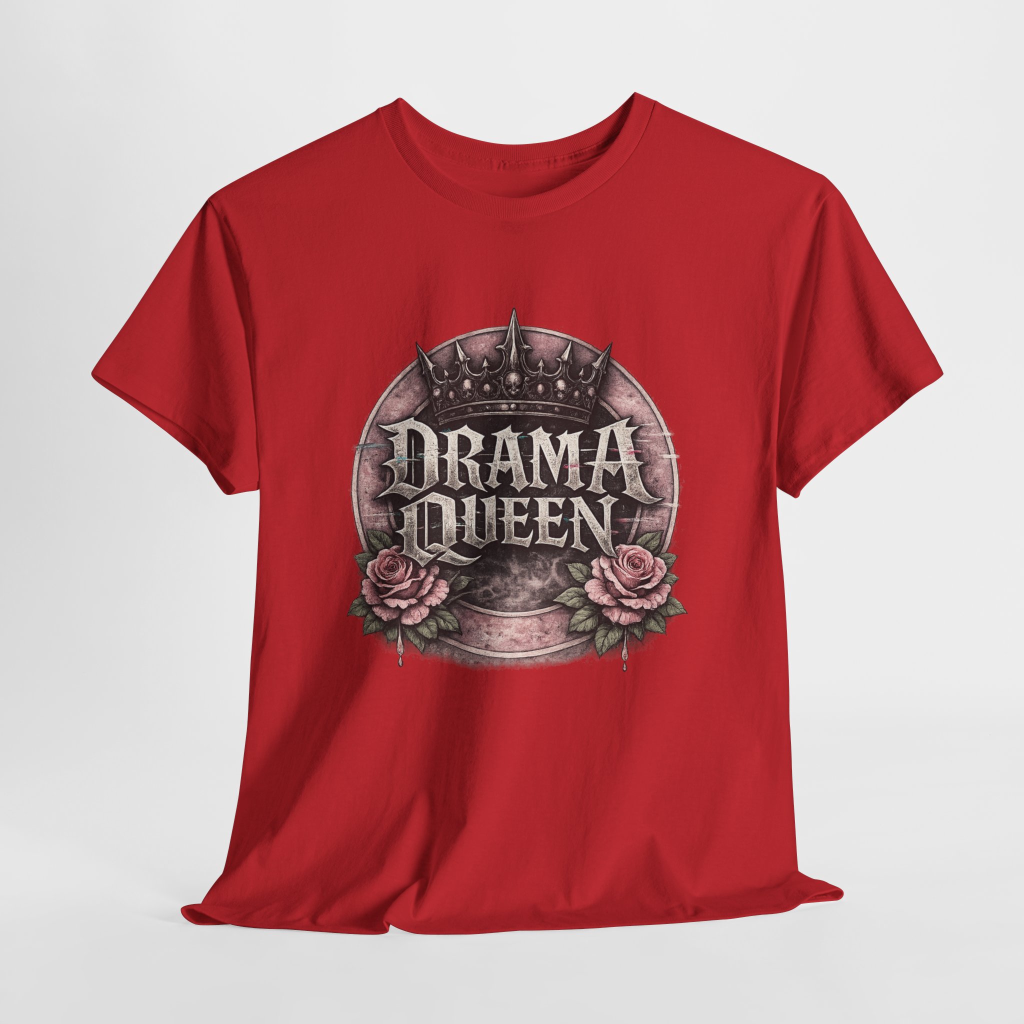 Drama Queen T-Shirt — Gothic Crown Floral Graphic Tee - Image 10