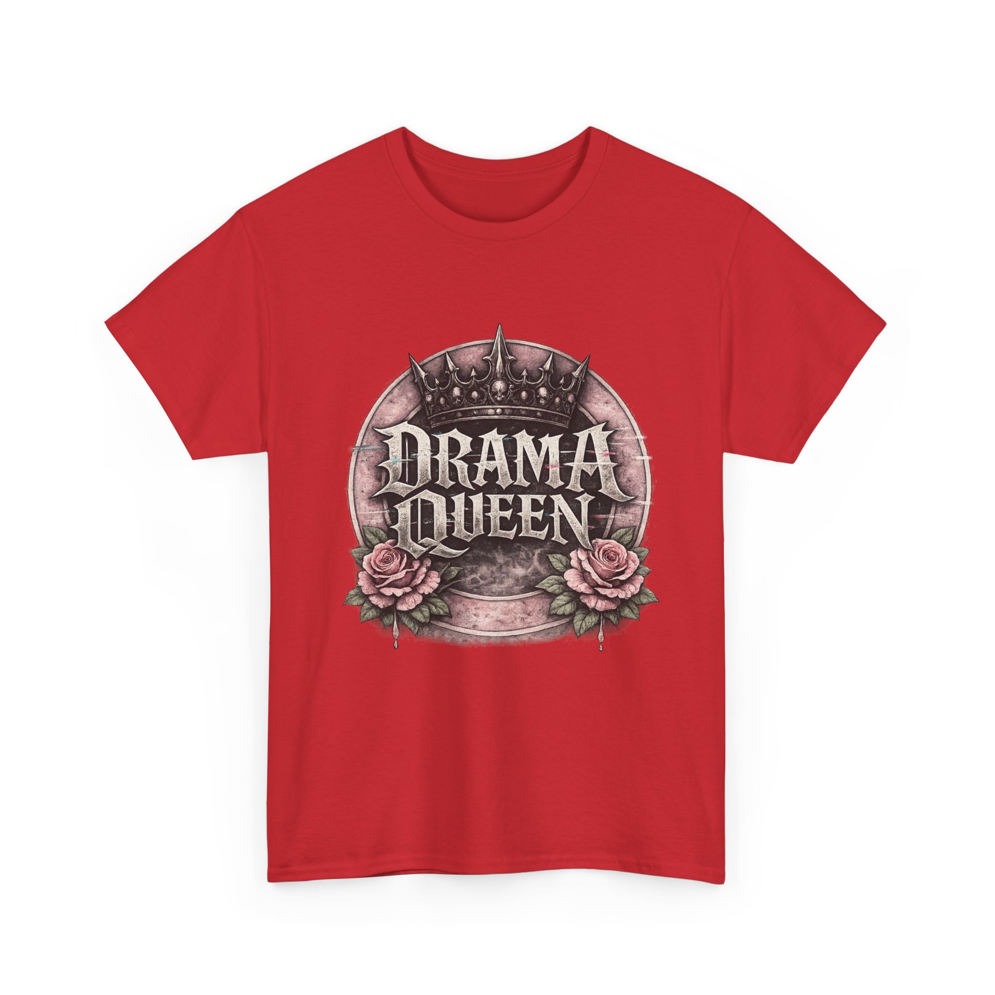 Drama Queen T-Shirt — Gothic Crown Floral Graphic Tee - Image 8