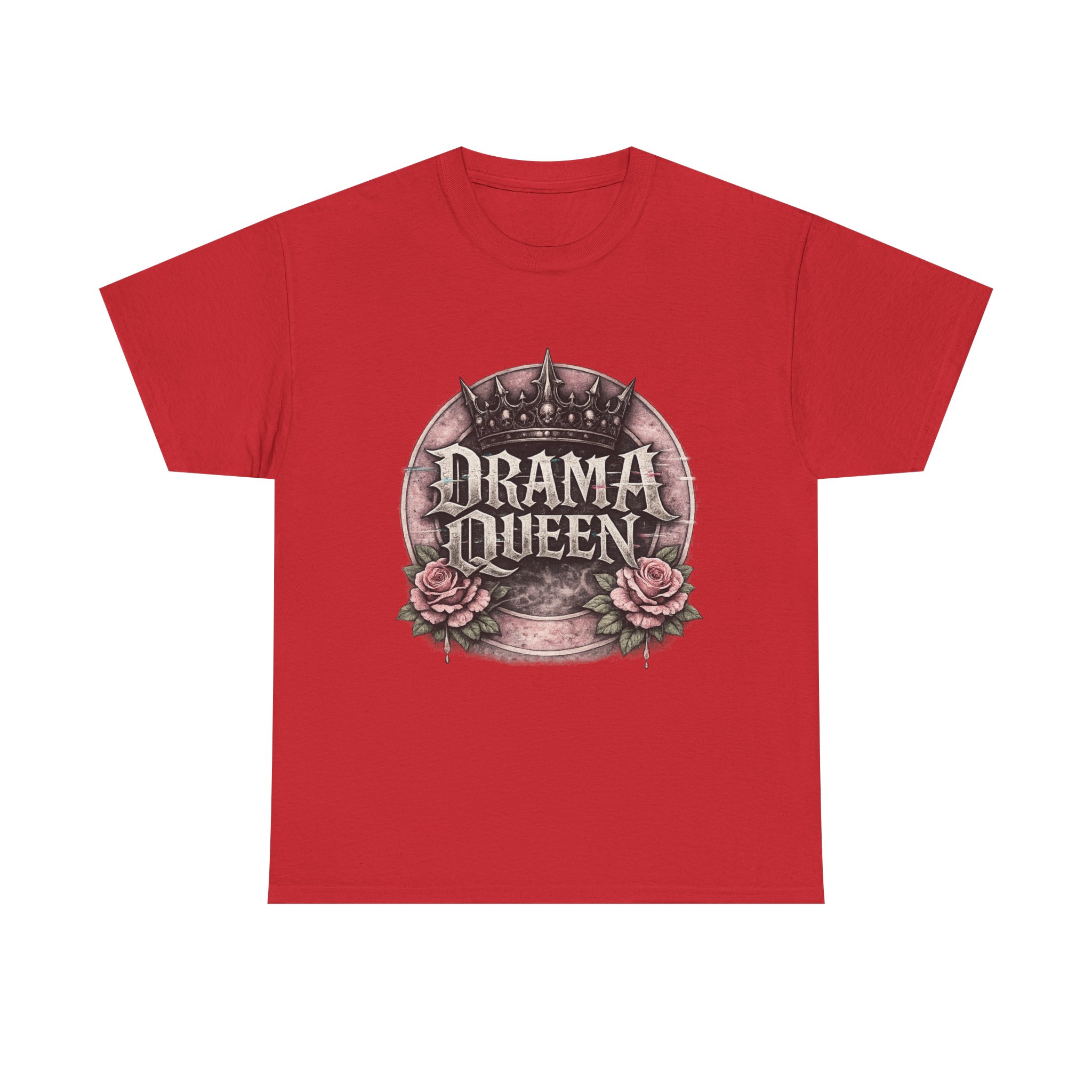 Drama Queen T-Shirt — Gothic Crown Floral Graphic Tee - Image 6