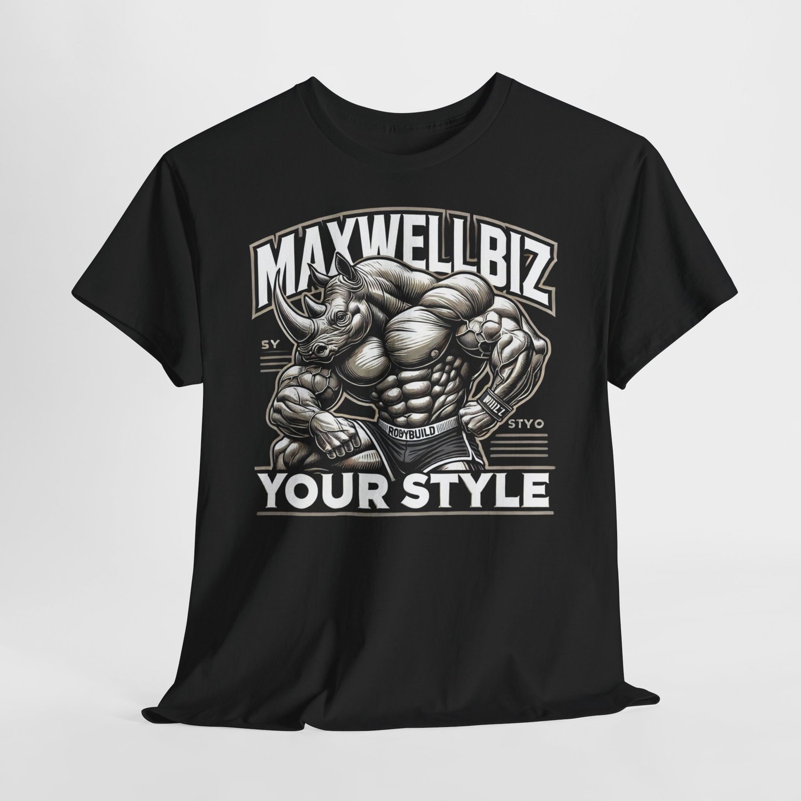 Muscular Rhino Design Tee - Image 2