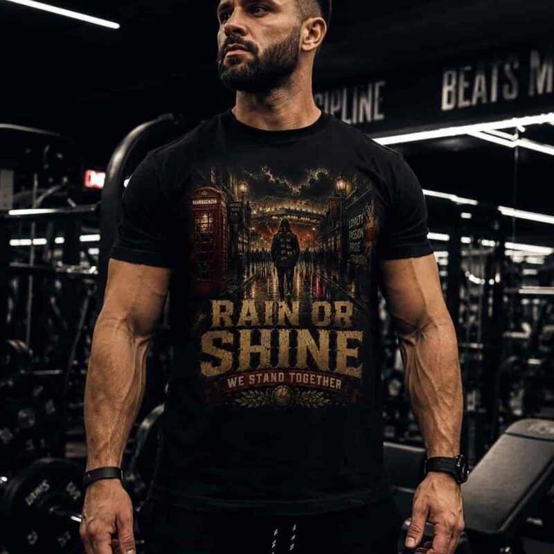 Rain or Shine Tee — 'We Stand Together' Vintage Umbrella Street Graphic T-Shirt