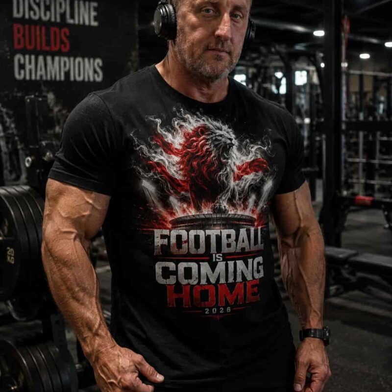 Football Coming Home T-Shirt — Men’s England Soccer Fan Tee