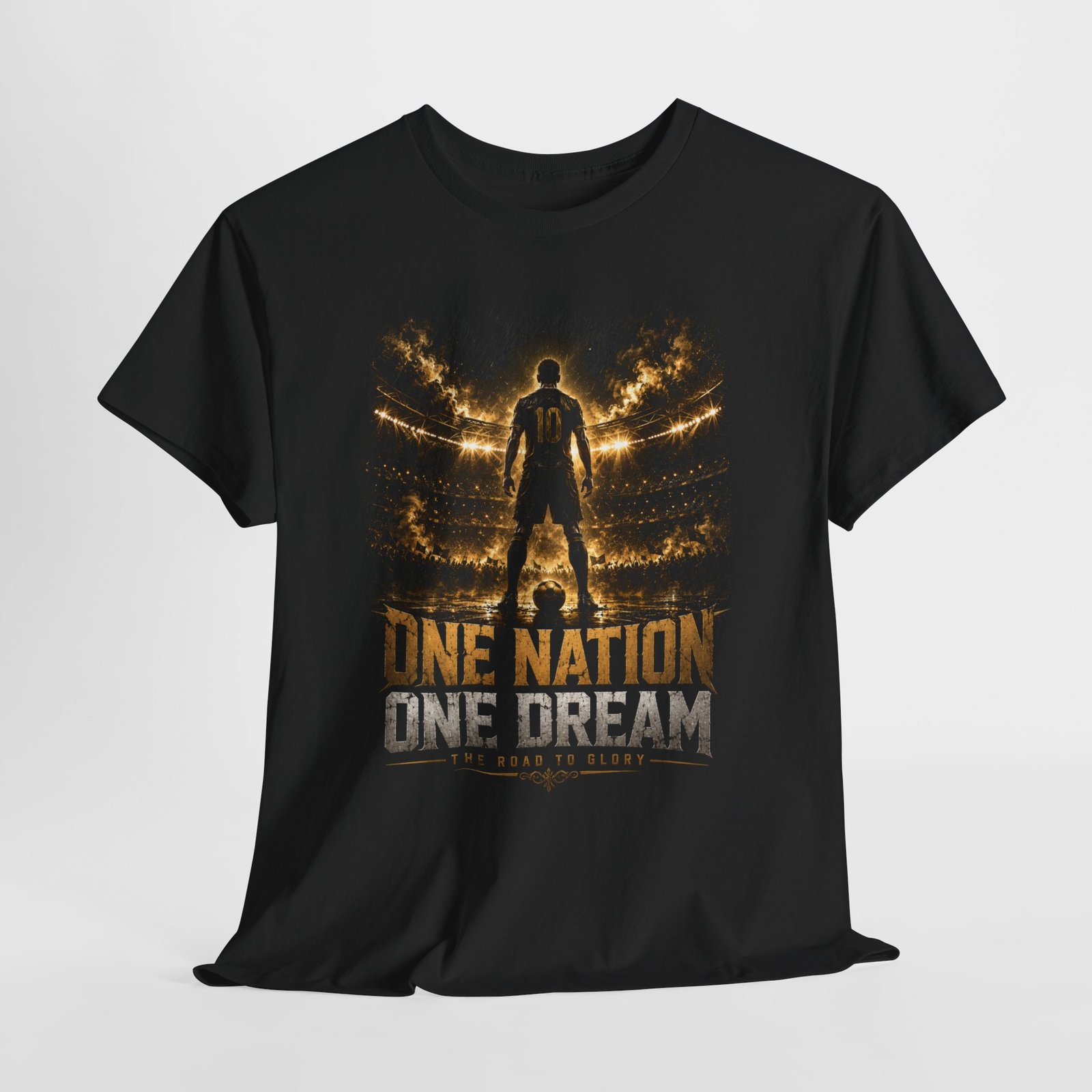 One Nation One Dream Soccer T-Shirt — Team Spirit Football Tee - Image 2