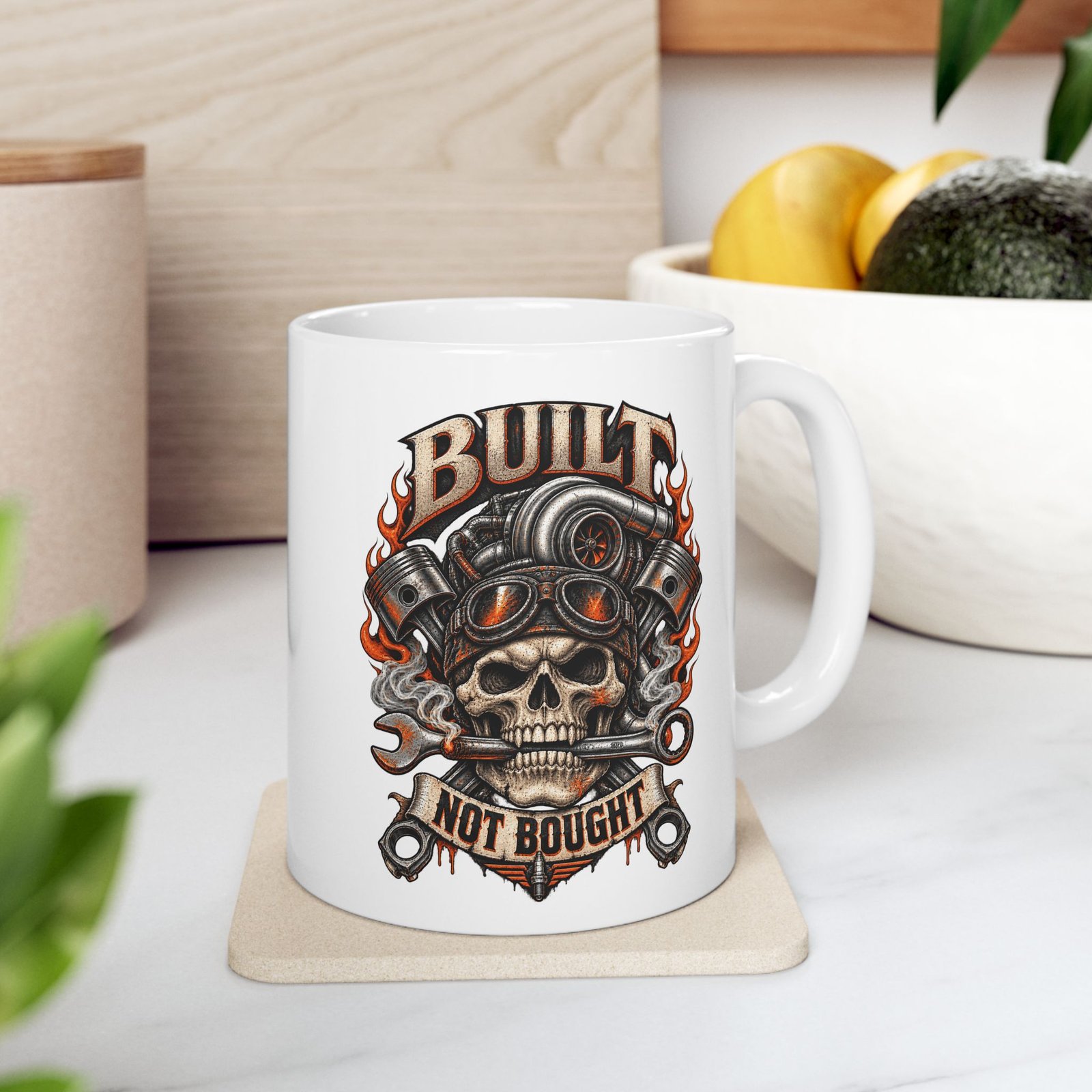 Mechanic Skull Flame Mug — Vintage Automotive Coffee Cup (11oz & 15oz) - Image 5