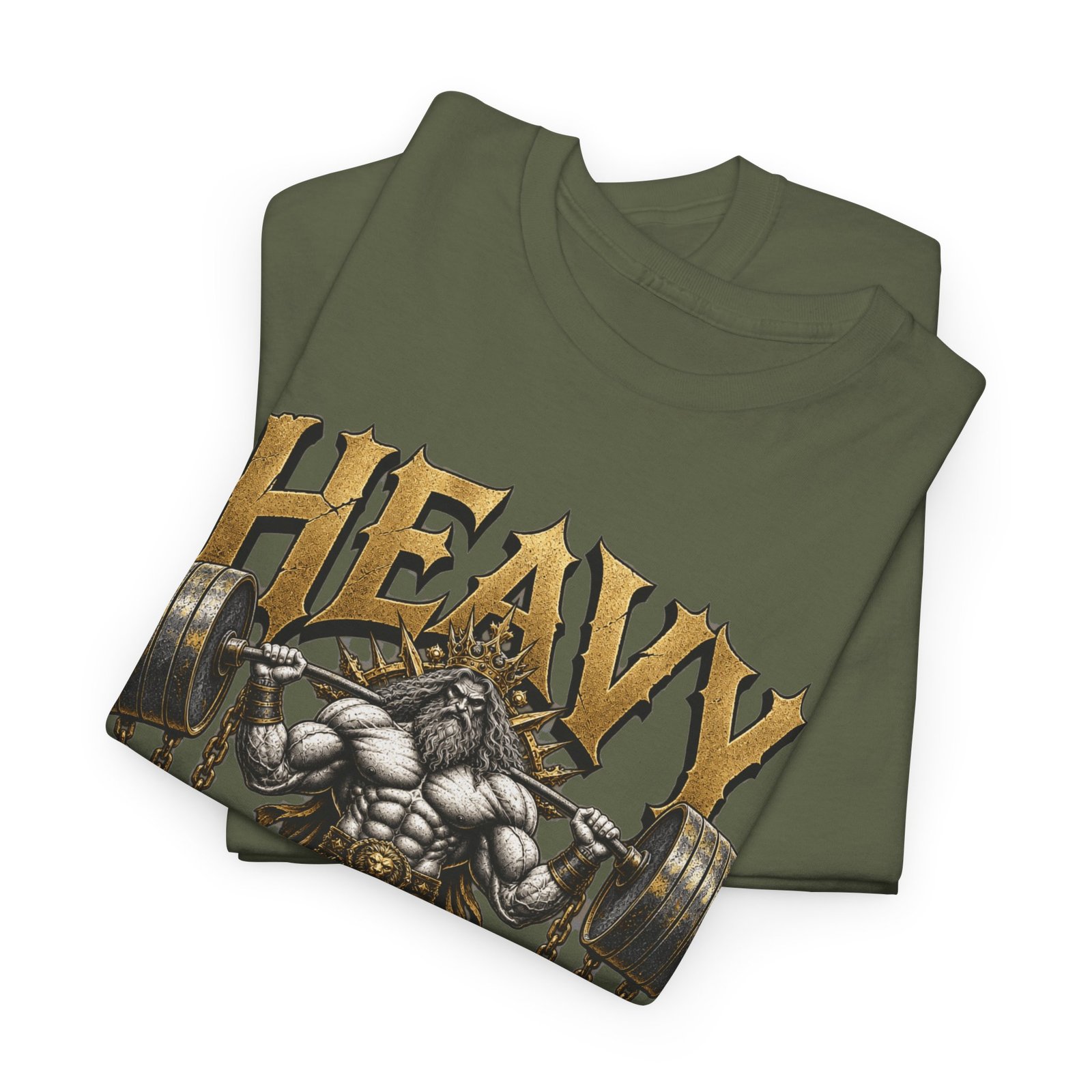 Heavy Is The Crown T-Shirt – Viking Weightlifting Gym Tee - Image 9