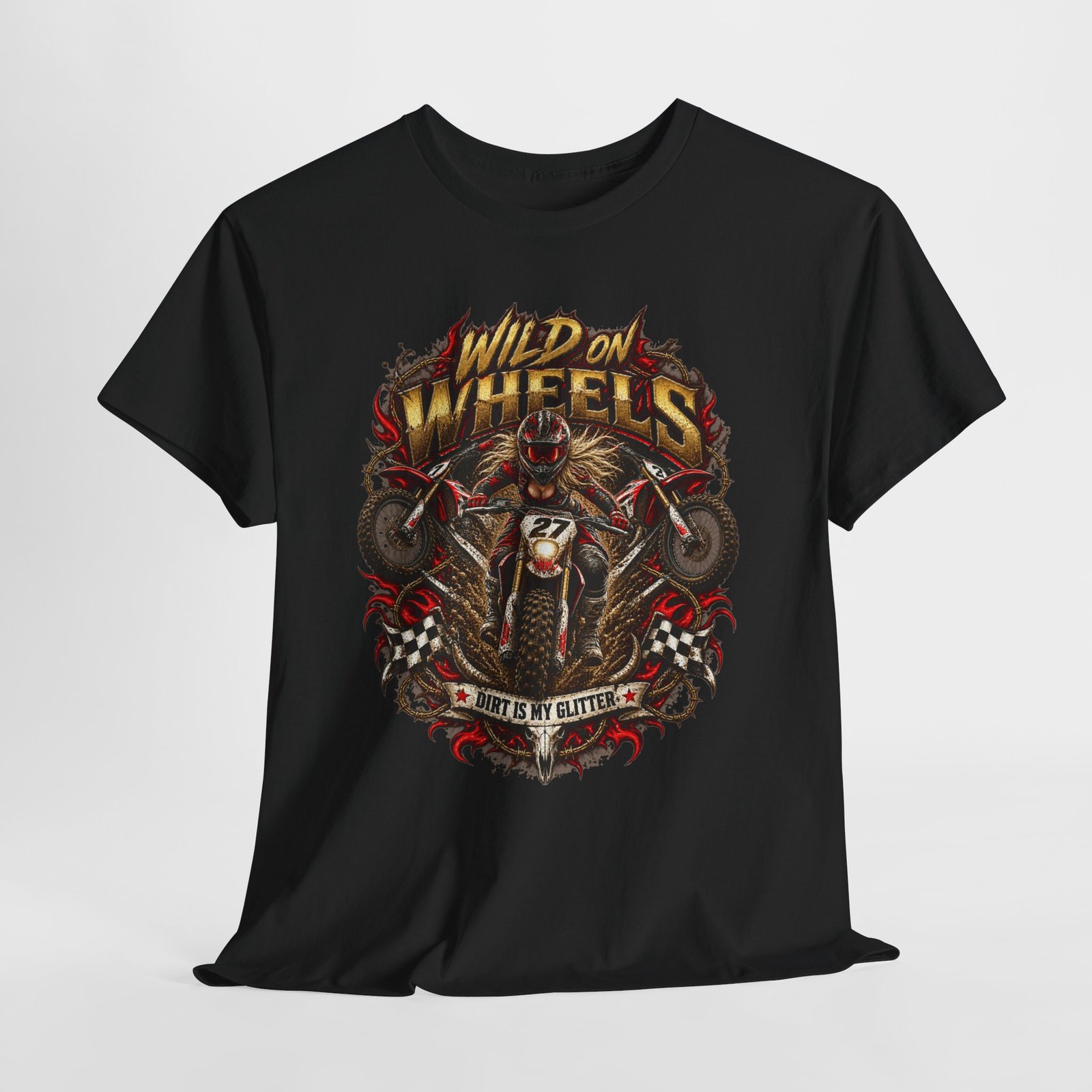 Wild on Wheels Motorcycle Tee — "Born to Ride" Biker Graphic T-Shirt - Image 4