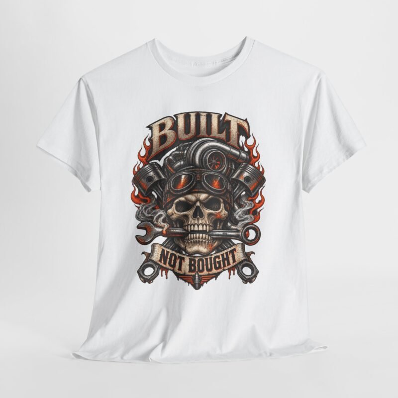 Built Not Bought Skull Mechanics T‑Shirt