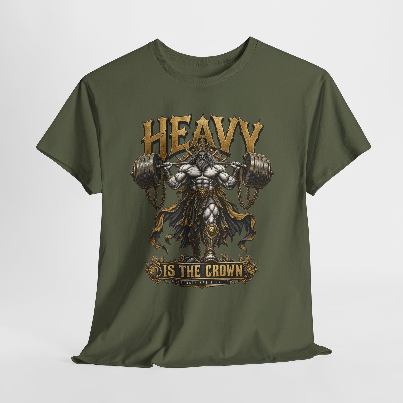 Heavy Is The Crown T-Shirt – Viking Weightlifting Gym Tee - Image 7