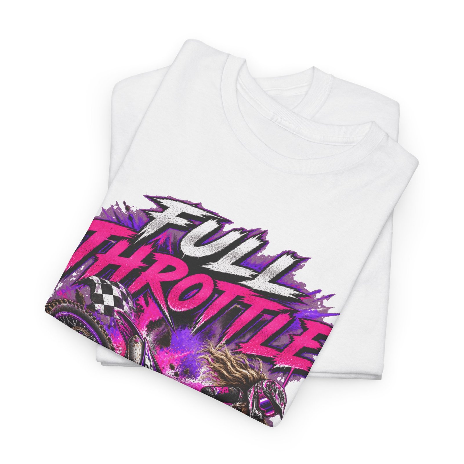 Full Throttle Dirt Bike T-Shirt — Motocross Rider Graphic Tee - Image 3