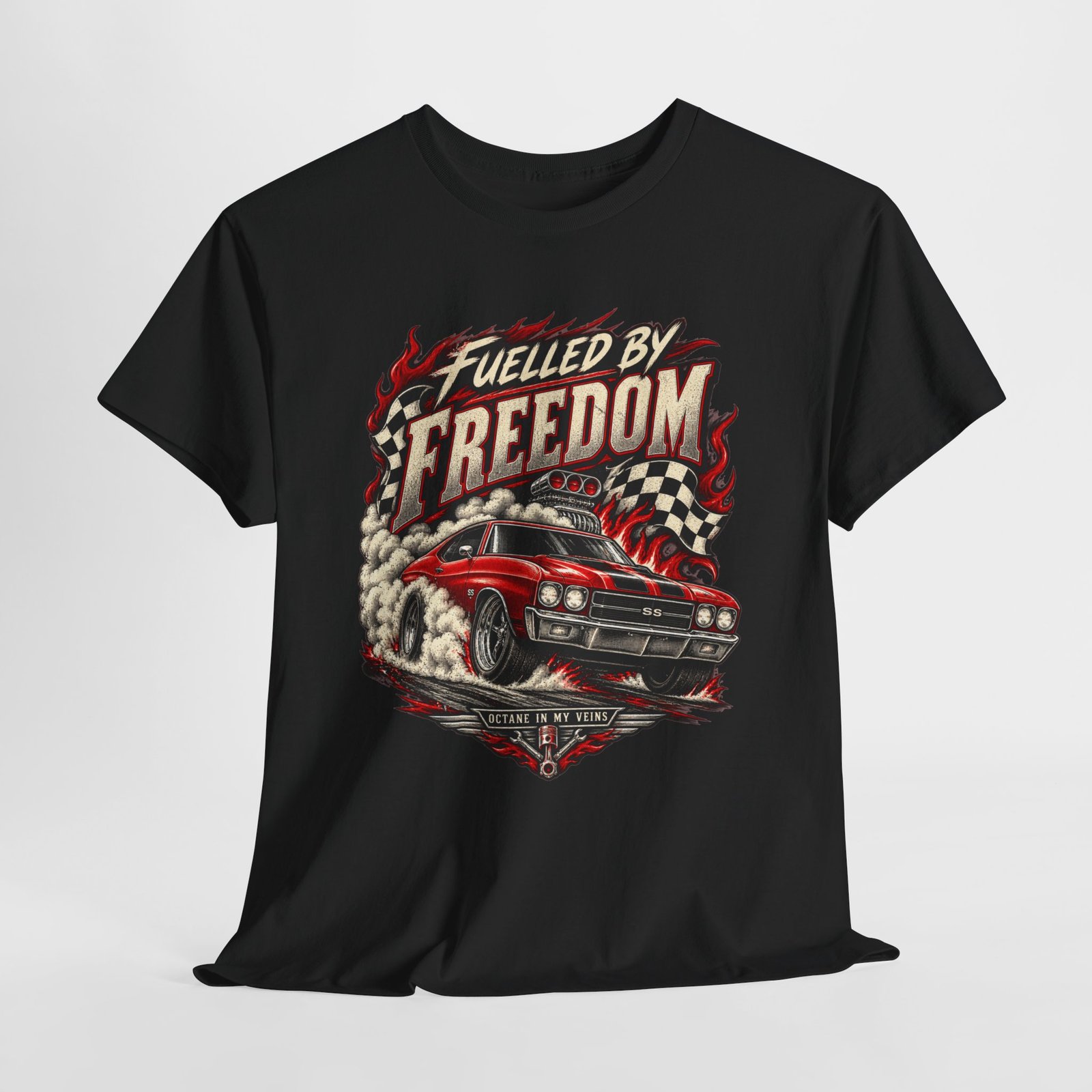 Fuelled By Freedom Muscle Car T-Shirt - Image 4