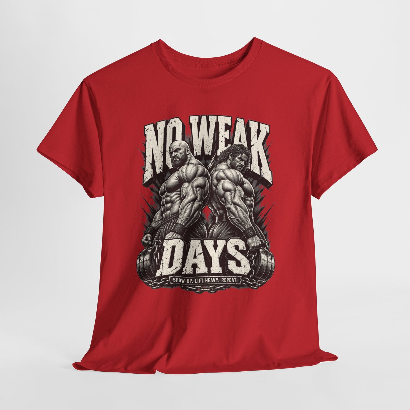 No Weak Days Gym T-Shirt — Motivational Bodybuilding Tee - Image 13