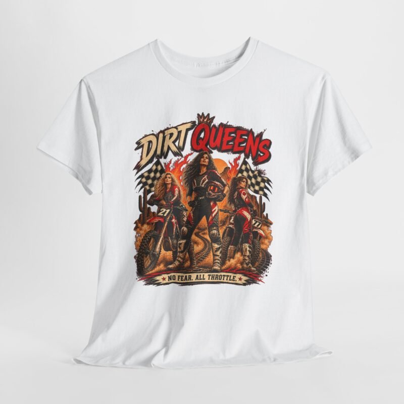Dirt Queens Motorcycle Tee — Vintage Women Riders Graphic Shirt