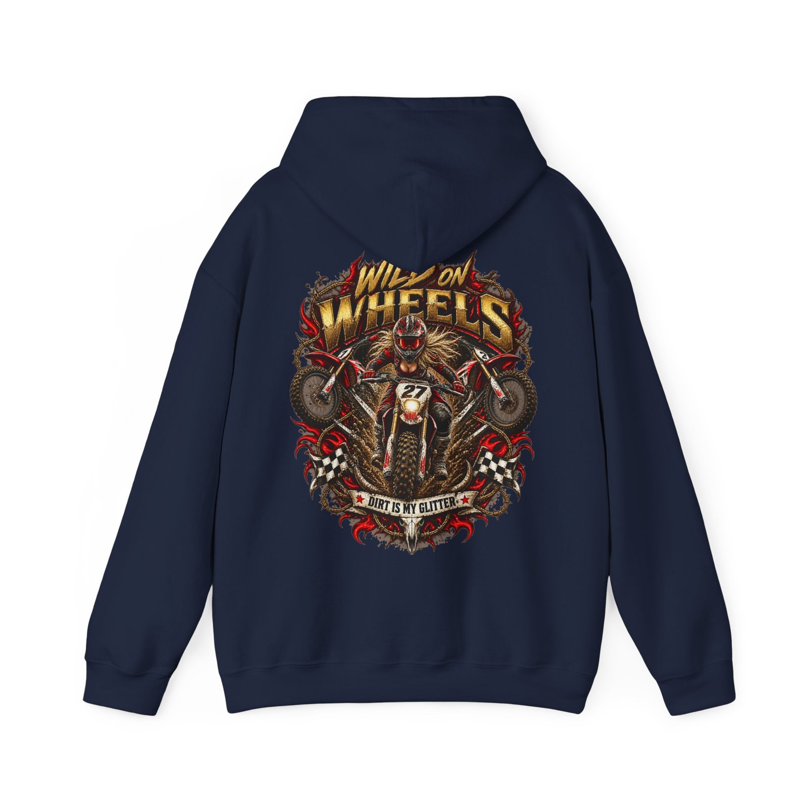 Motorcycle Hoodie - "Wild on Wheels" Rider Graphic Sweatshirt - Image 13