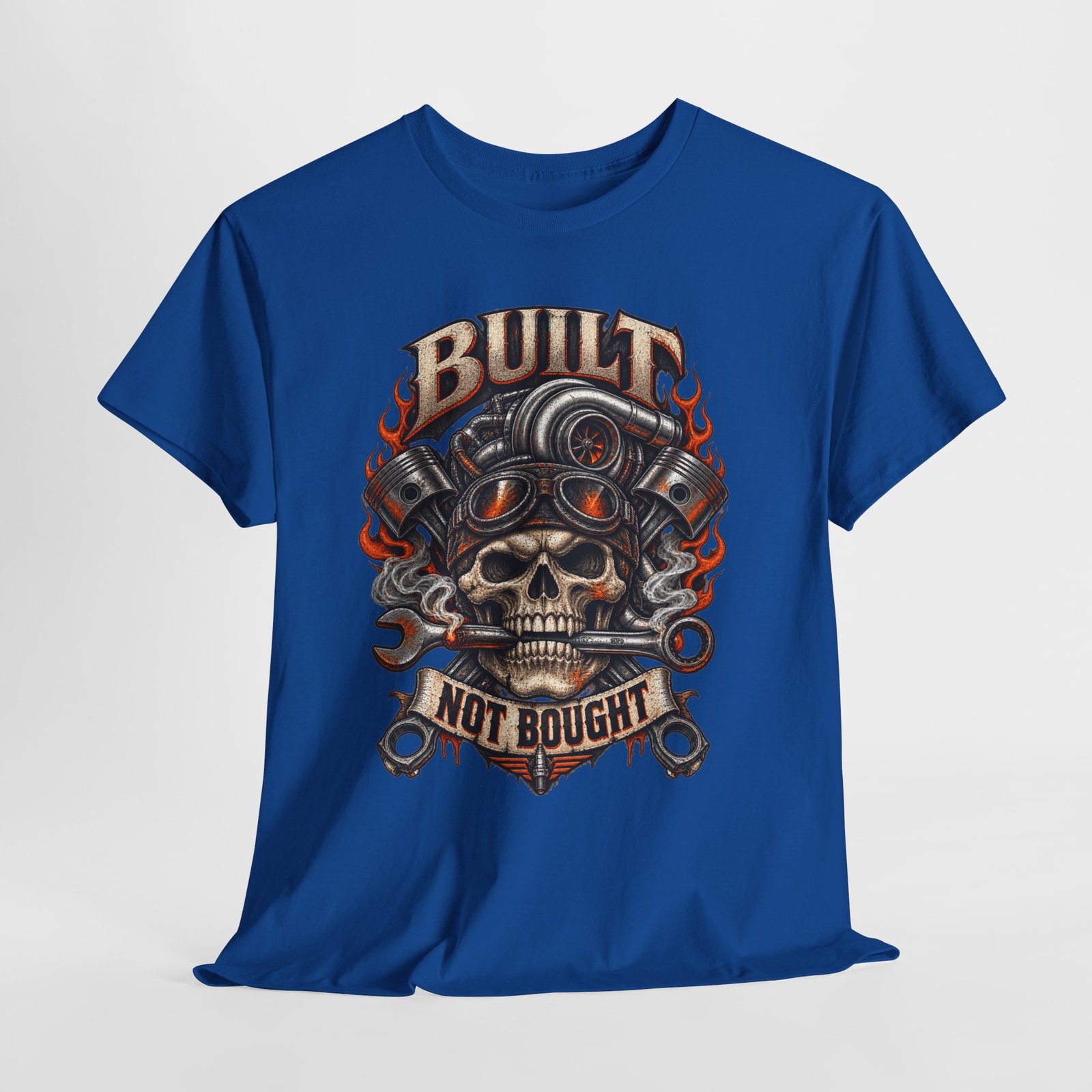 Built Not Bought Skull Mechanics T‑Shirt - Image 13