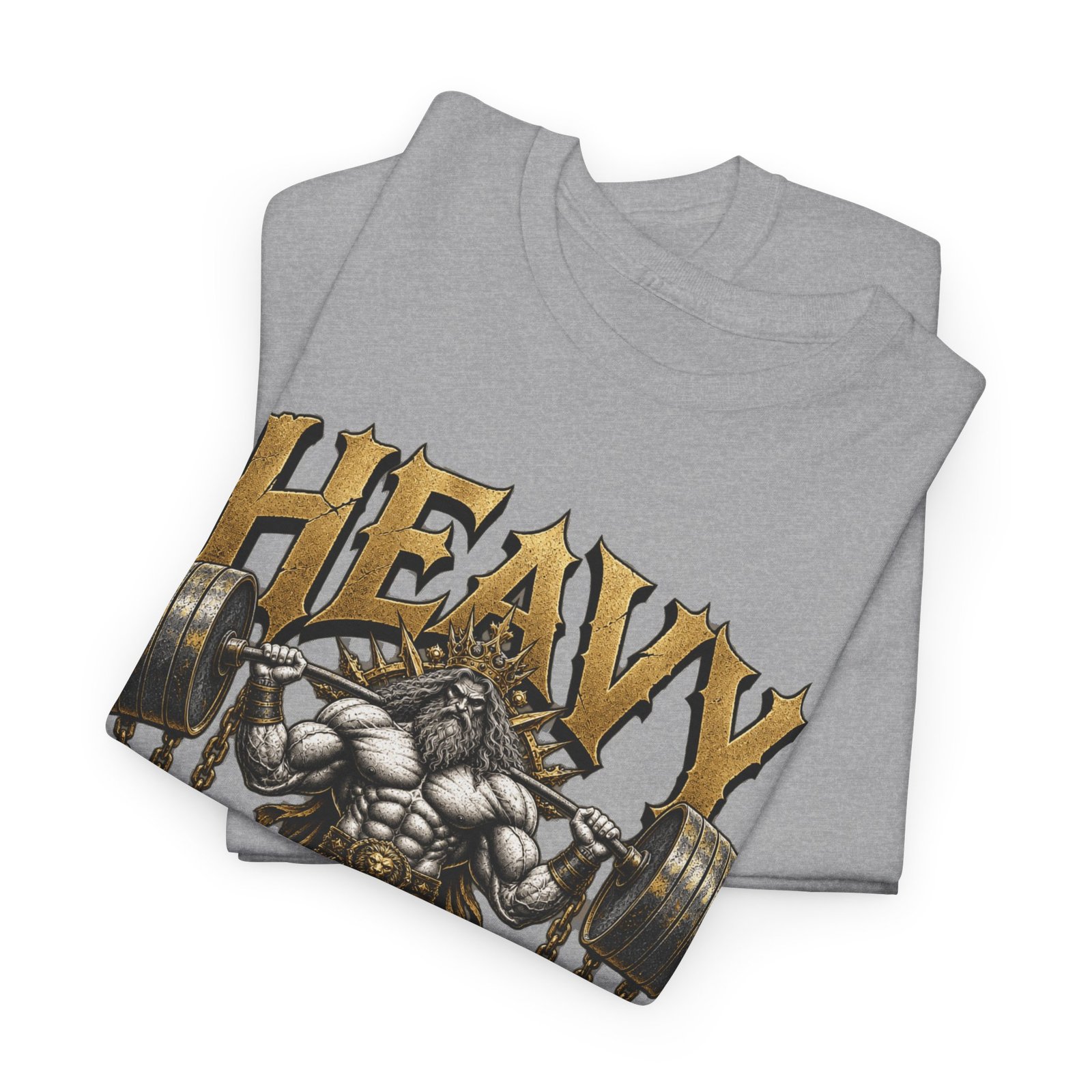 Heavy Is The Crown T-Shirt – Viking Weightlifting Gym Tee - Image 6